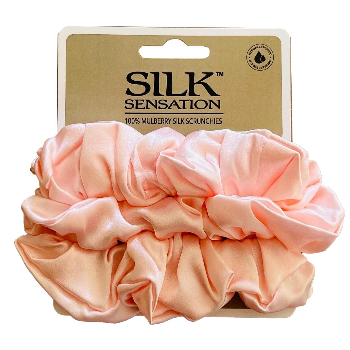 Silk Sensation Large Silk Scrunchies - 3pk